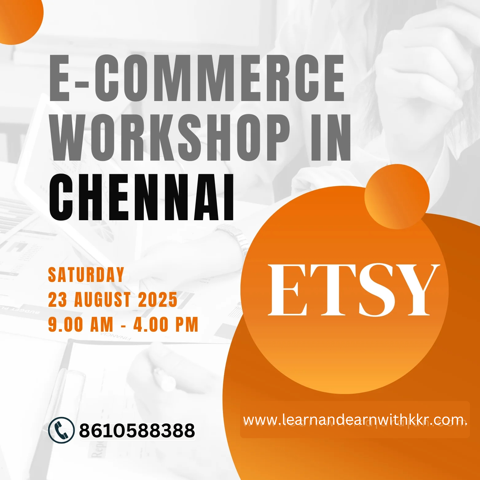 ETSY Workshop – Chennai – Dual slot